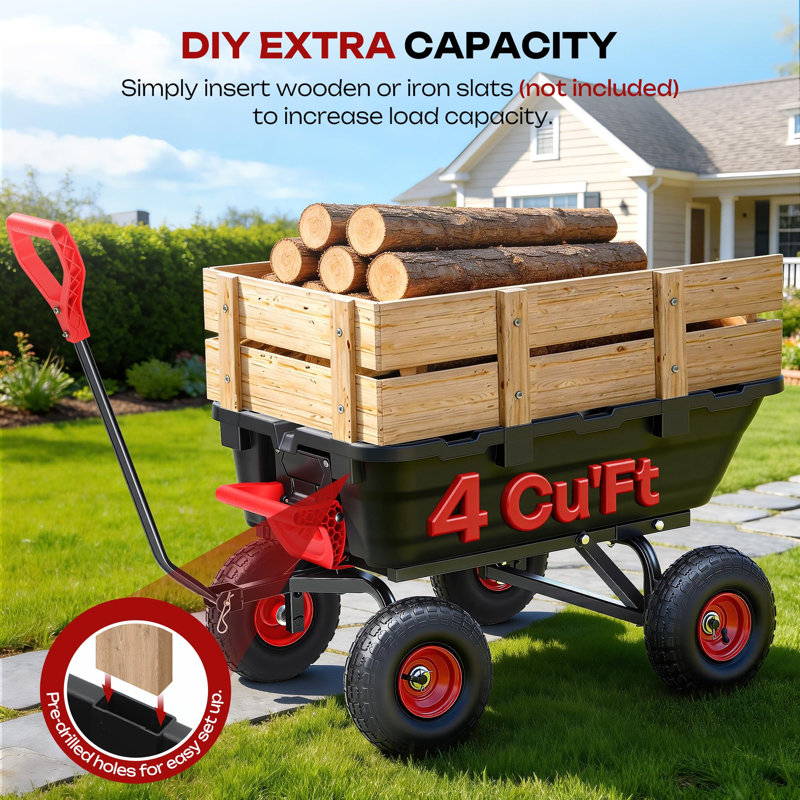 Chariot de jardinage 900LB, black&red