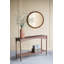 Miroir mural rond 28,3 x 28,3 po avec cadre en bois de pin