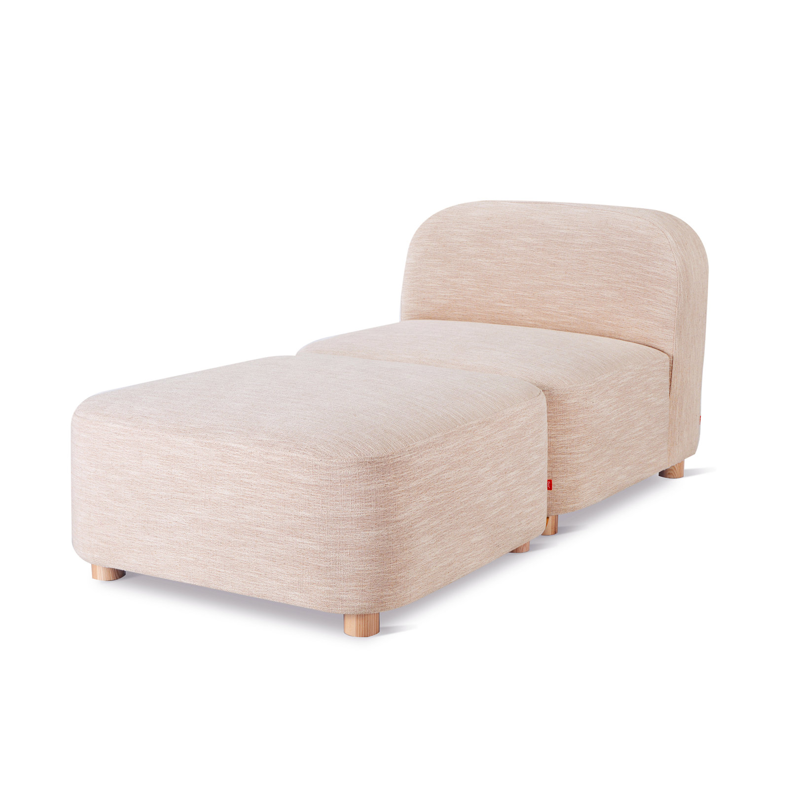 Circuit Modular Chaise Lounge, Huron Petal Performance Plainweave