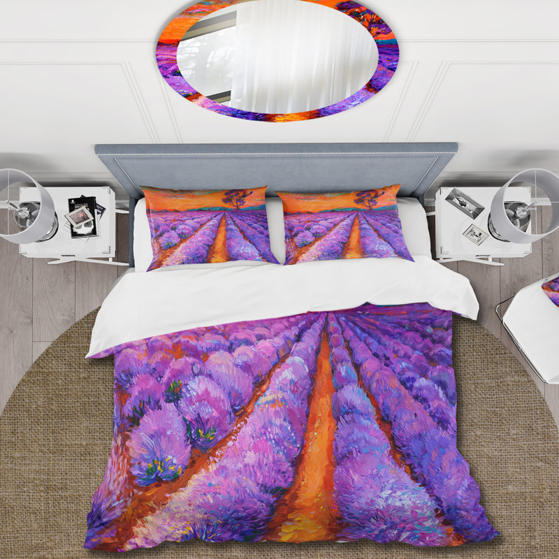 Ensemble de housse de couette en microfibre Iiana, Housse de couette pour grand lit et 2 taies décor