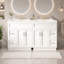 Ensemble de meuble-lavabo avec tiroirs et tablettes réglables et lavabos (comprend 2 meubles-lavabos)-803172748
