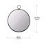 Miroir mural 24 po x 27 po avec cadre noir, miroir décoratif minimaliste contemporain