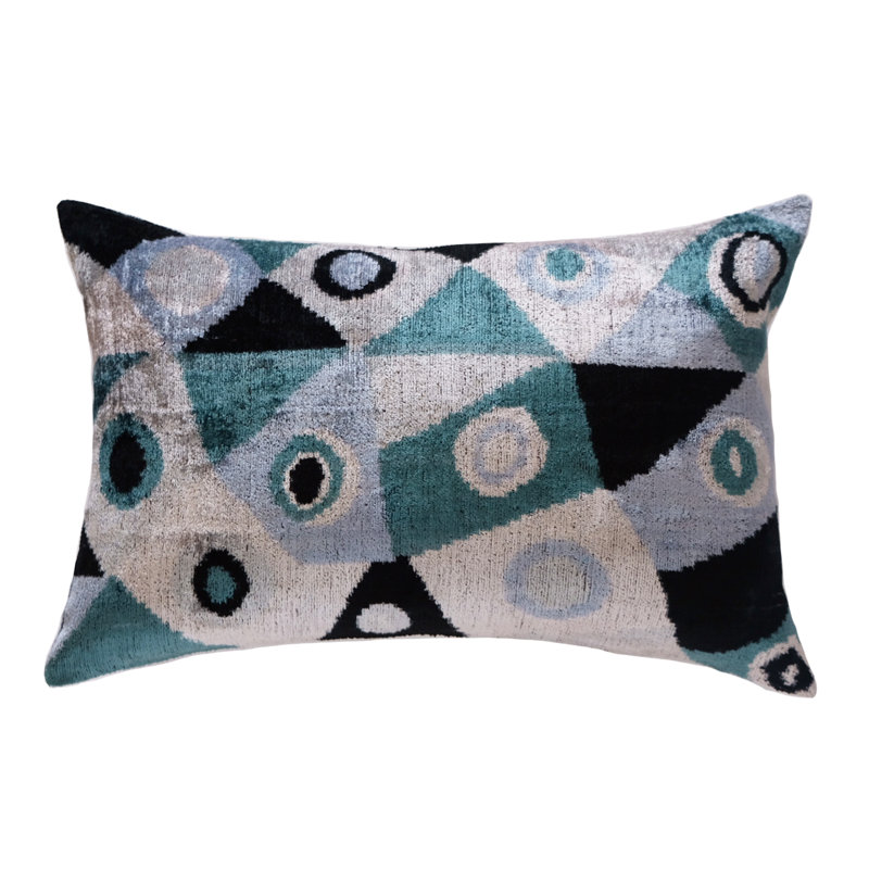 Richland Rectangular Silk Pillow Cover & Insert, Ikat 15