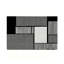 Tapis décoratif géométrique à rayures noires 47 x 31 pouces