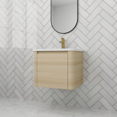 Bathroom Vanity With Sink In 24 Inch, Floating Bathroom Vanity With Soft Close Door
