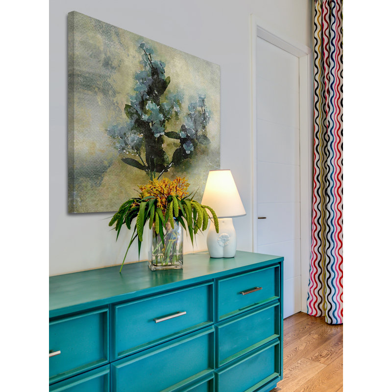 Summers End Green Floral Canvas Print, 48" x 48"