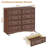 8 Drawer Dressers for Bedroom, Wood Chest of Drawers, 15.7" D x 47.2" W x 39" H Large Long Storage for Clothes, Vintage Design, for Living Room, Bedroom, Hallway-32525466