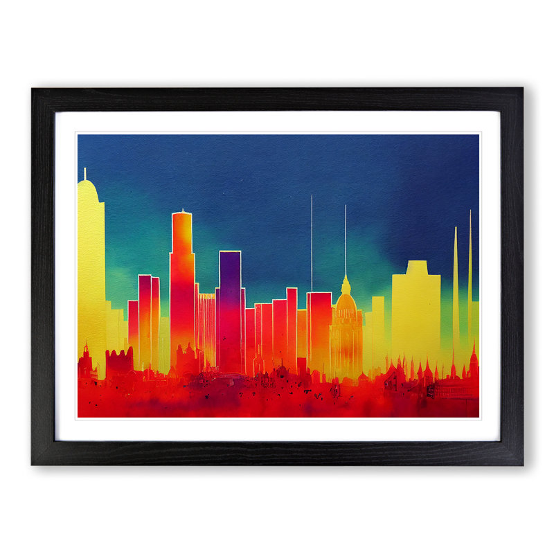 London Skyline Vol.4 - Single Picture Frame Print, Black, 34cm H x 46cm W x 2cm D