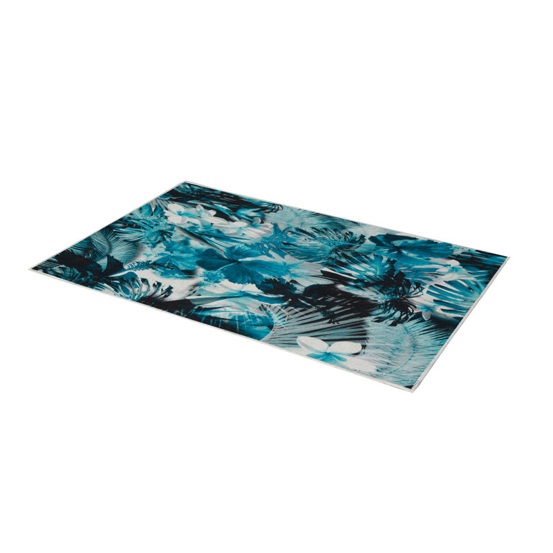 Premium Hall Carpet, 3.3 x 6.6 Feet, 100% Polyester, 0.3 in Pile Height | Antibacterial, Non-Slip Underside, Machine Washable | Elegant 3D Digital Print Design, Perfect for Entryways & Living Rooms