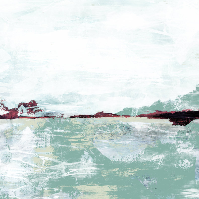 Abstract Oceanscape - Wrapped Canvas Painting, 30" H x 30" W
