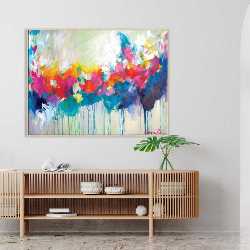 Wishful Thinking by Amira Rahim - Painting, No Matte, Brown Floater Framed Canvas, 102cm H x 76cm W x 5cm D