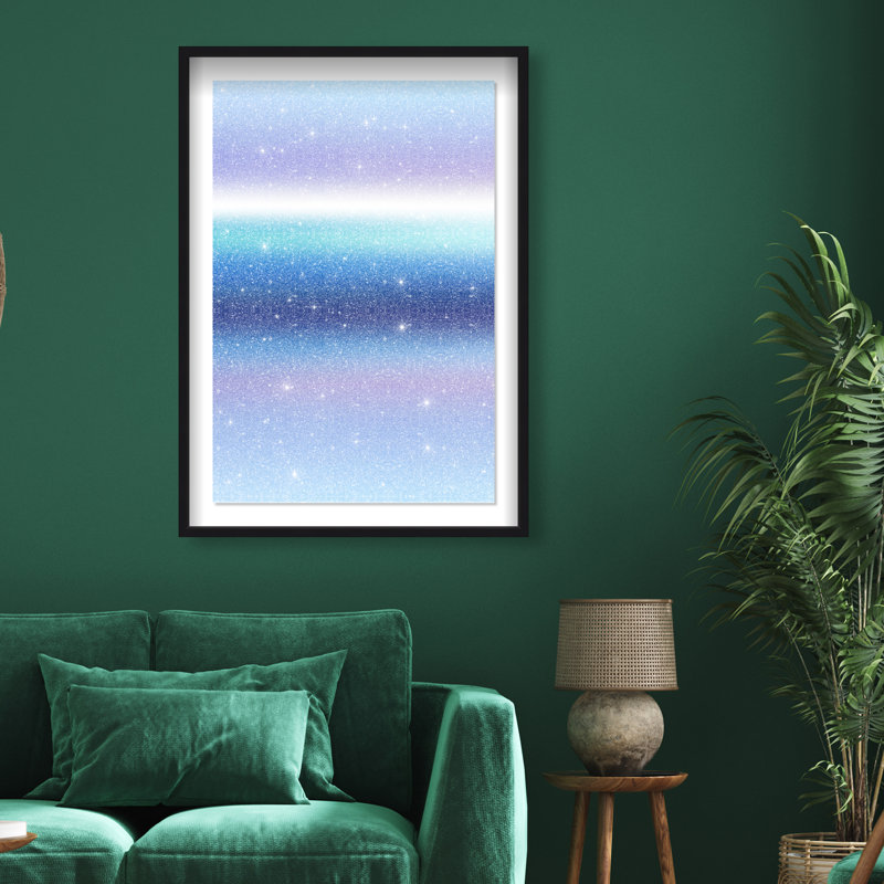 Moonlit Gradient Shadowbox Abstract Print by Oliver Gal, Black Frame, 10 x 15, 16.5"H x 11.5"W, Black Shadowbox