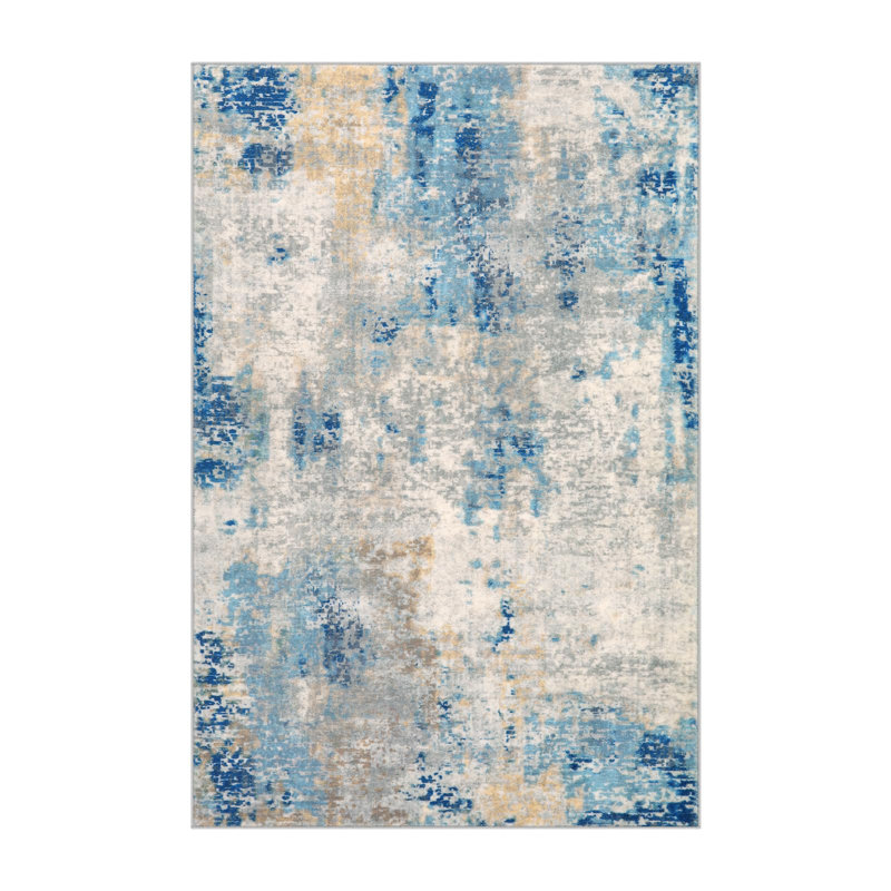 Kayo Modern Abstract Washable Area Rugs for Bedroom Soft Large Accent Carpet for Living Room Home Decor, Rectangle 6' x 9'