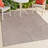 Aleca High-Low Geometric Arch Scandi Striped Taupe/Beige Indoor/Outdoor Rug-375107396