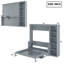 Grand lit escamotable compact avec unités de rangement intégrées pour bureau et bibliothèque, gris-1684235781-1684235783