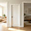 Porte intérieure en bois à un panneau, apprêtée blanche style Shaker, 30 x 80 x 1-3/8 po, pour placard ou entrée de chambre. Surface lisse, prête à peindre.-135548538