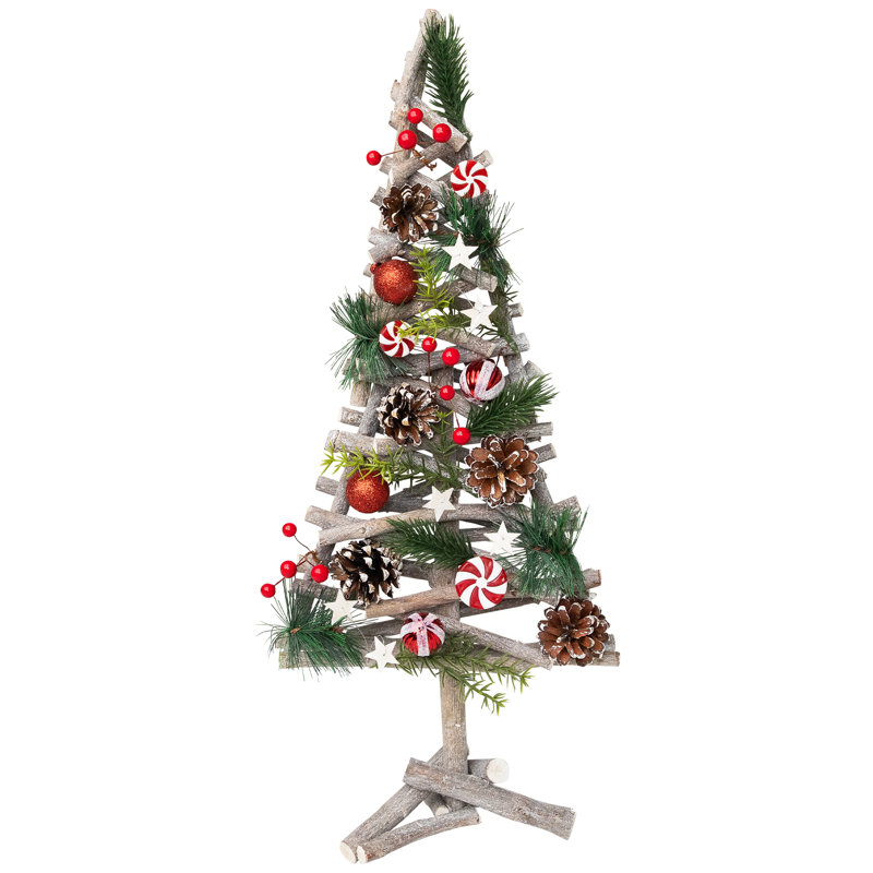 Décoration de Noël artificielle scintillante en forme de bonbon à la menthe poivrée - 21,5 po
