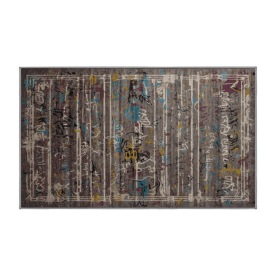 Machine Washable Gray Area Rug