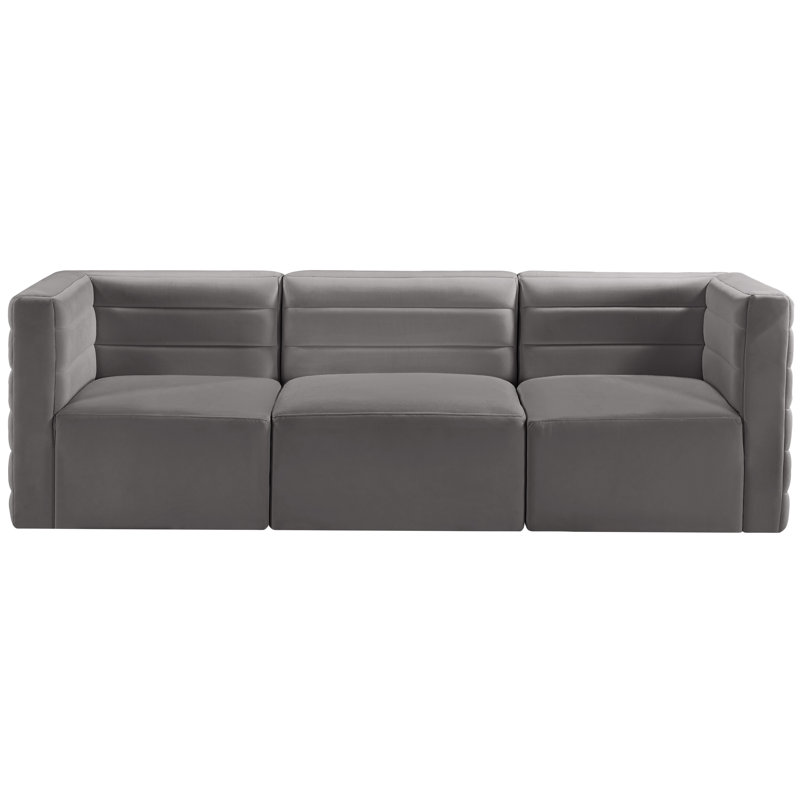 Canapé modulaire Enso, Velours gris