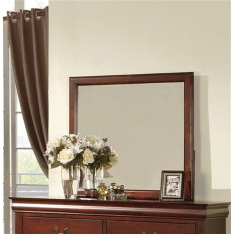Miroir Louis Philippe III à finition cerisier (miroir inclus seulement)