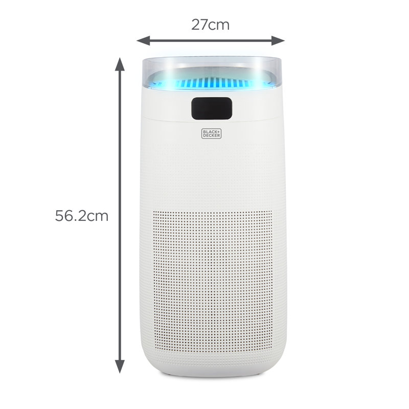 BLACK+DECKER BXAP62002GB Air Purifier with Air Quality Sensor, 8-Hour Timer, White