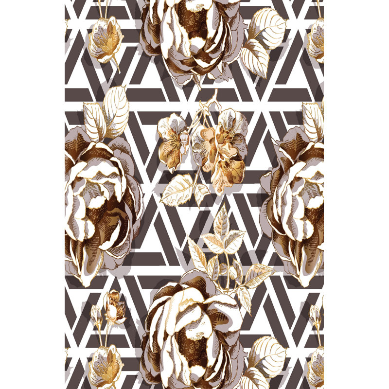 Luxurious Woven Carpet 5.2 x 7.5 ft, 100% Polyester, 0.4 in Pile Height | Antibacterial, Non-Slip PVC Dot Underside, Machine Washable | Elegant 3D Digital Print Design, Perfect for Living Room & Bedroom Décor
