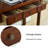 Nut-Brown Rectangular Solid Wood with 3 drawers desk