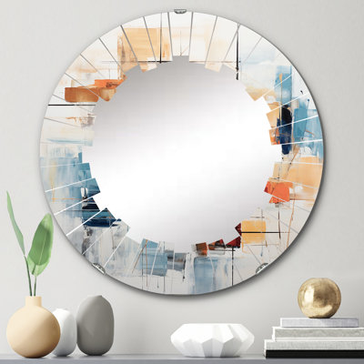 Naxos - Miroir mural Mid-Century rond
