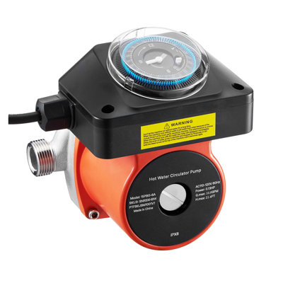 Instant Hot Water Recirculating Pump with Timer - 10 GPM Energy Efficient Circulator System for Home & Solar Heaters