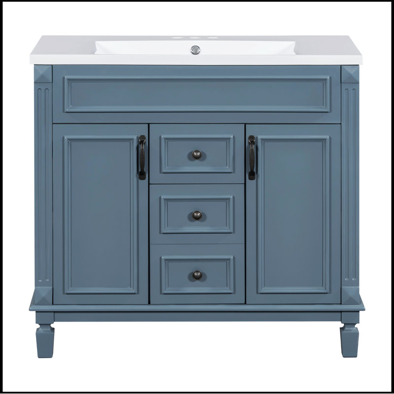Ensemble de meuble-lavabo simple avec plateau 35,90 Ronia, Bleu