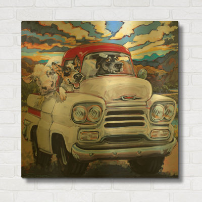 « Conduite de bétail » par CR Townsend, tableau mural en métal doré, 91,4 cm x 91,4 cm