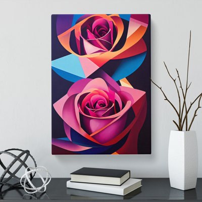 Partington Rose Painting Geometric Vol.2 - Wrapped Canvas
