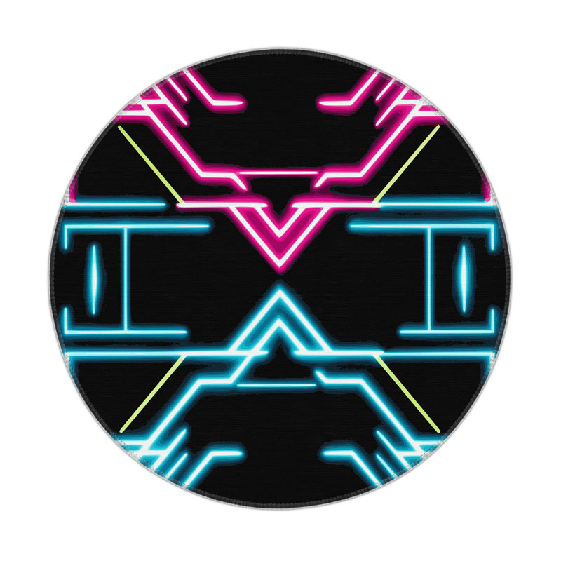City Circuit Indoor And Outdoor Area Rug, Round 5'