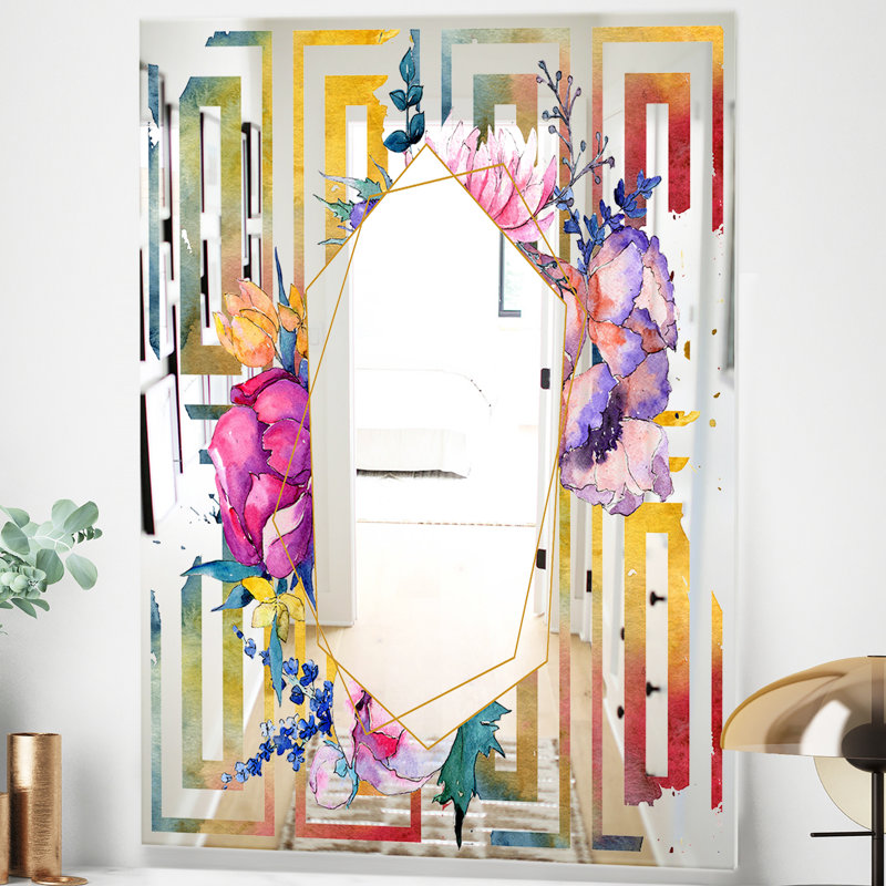 Miroir d'appoint Mid-Century Elementary Botanicals, H 39,4 po x l 29,5 po