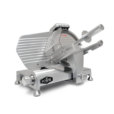 Base en aluminium anodisé pour trancheuse à viande de 10 pouces KWS 320W + lame en acier inoxydable + outil de retrait de la lame