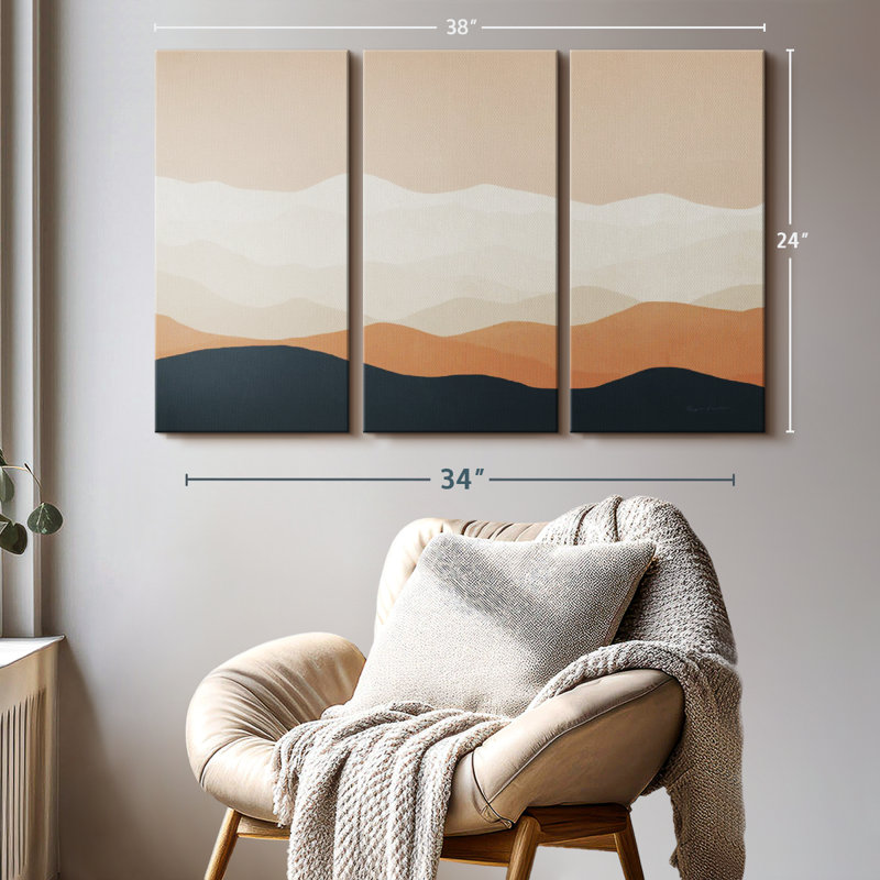 "Mojave Mountains II" sur toile, H 24 po x l 38 po x P 1,25 po