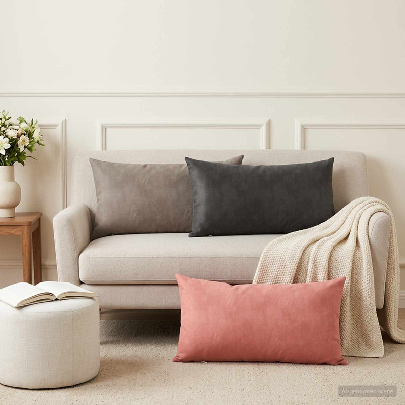 Dark Grey Cushion, Cylinder 15cm H x 40cm W, Dark Grey