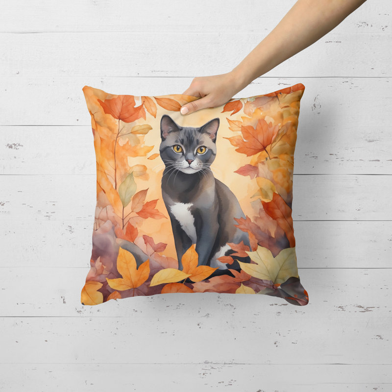 Coussin Asian Asian in Fall Leaves, Carré 18 po