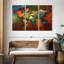 Carte du monde colorée en métal - 3 impressions sur toile tendue-681891512