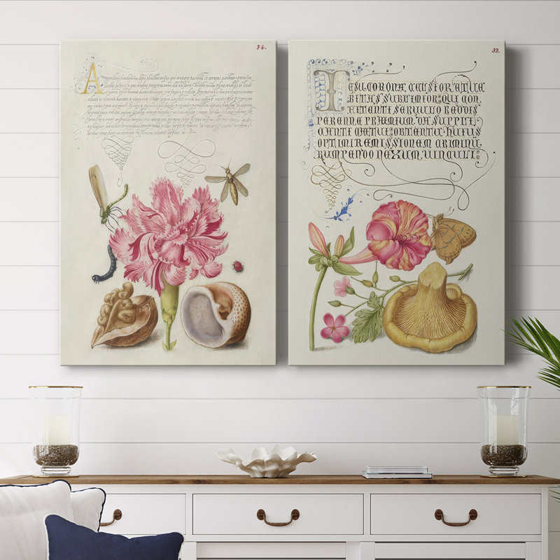 Toile tendue avec châssis Hoefnagel, H 27 po x l 36 po