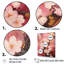 «Cherry Blossoms», collage rose foncé sur toile-1588905966-1393009879