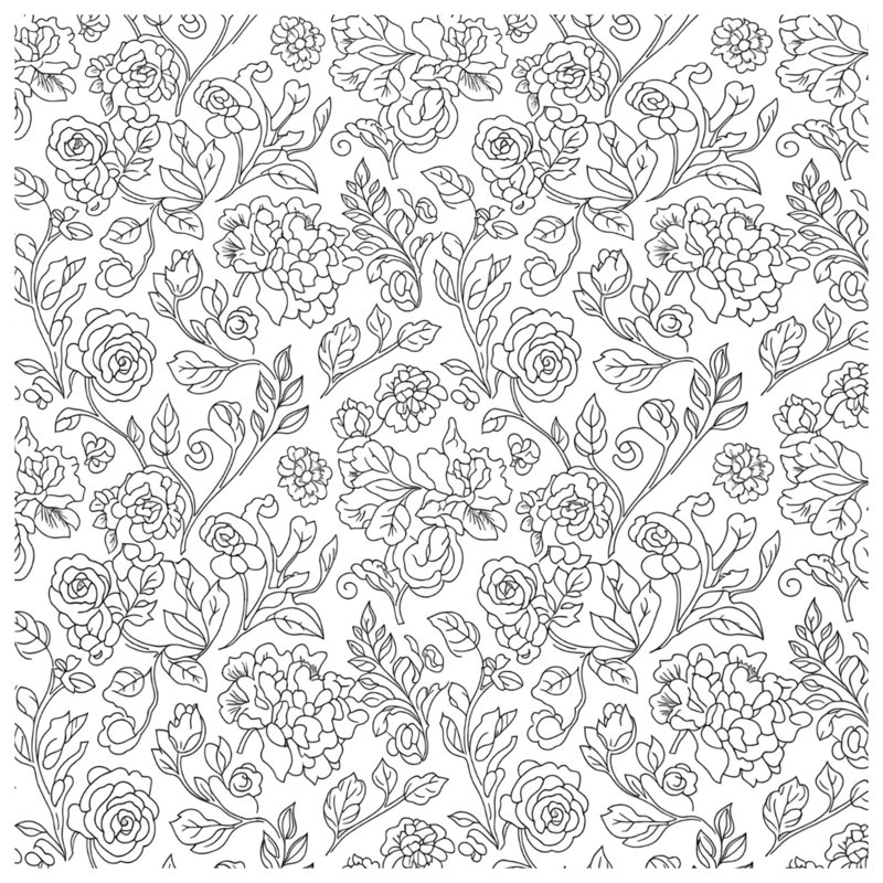Édredon noir floral, Grand lit