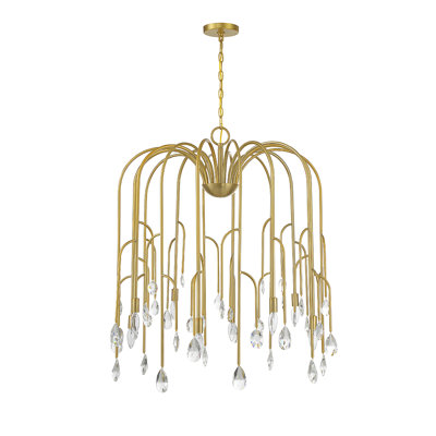 Lustre 8 lumières Anholt en laiton noble
