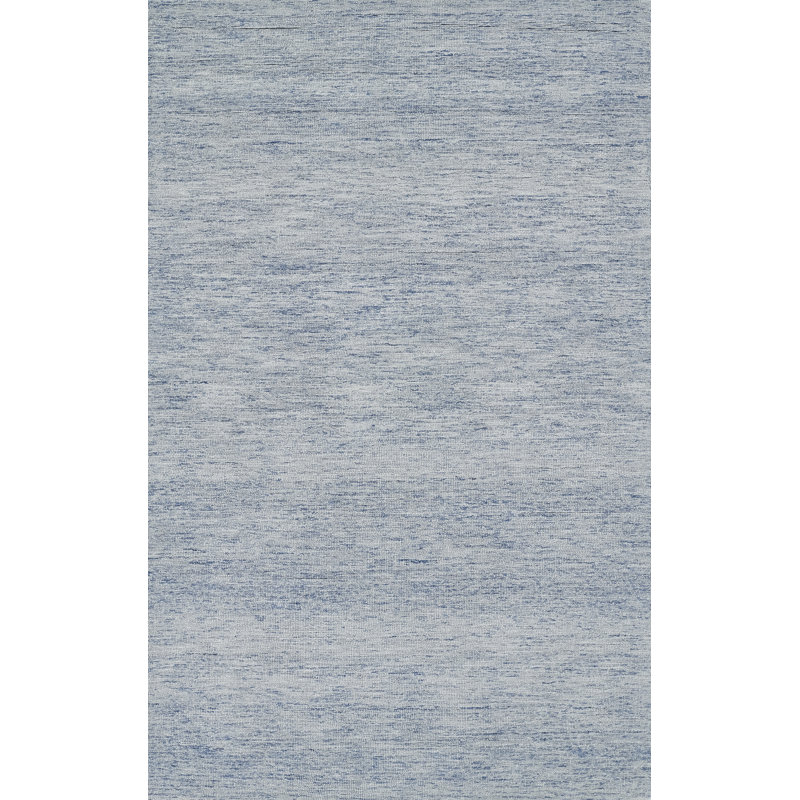 Tapis bleu clair / sable en laine touffeté à la main Criston, Rectangle 9 pi x 12 pi