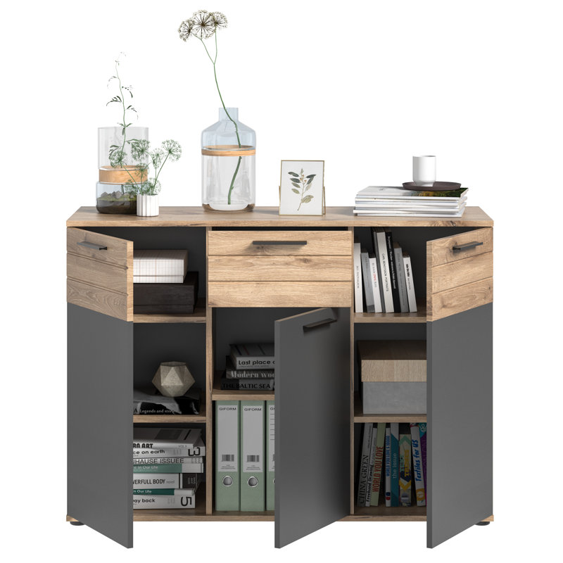 Gvantsa Engineered Wood 4 - Door Rectangle Accent Cabinet