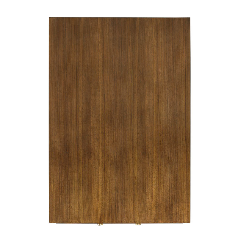 Savoye Noce Rectangular End Table with Drawer and Shelf in Walnut