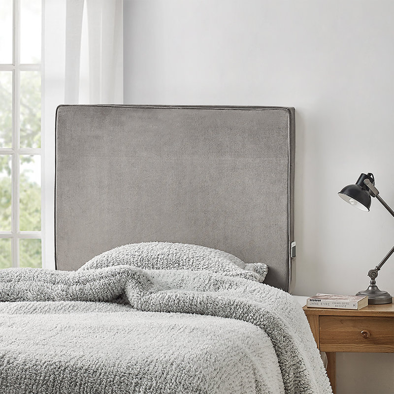 Rainha - Memory Foam Cushioned Dorm Headboard, Gray