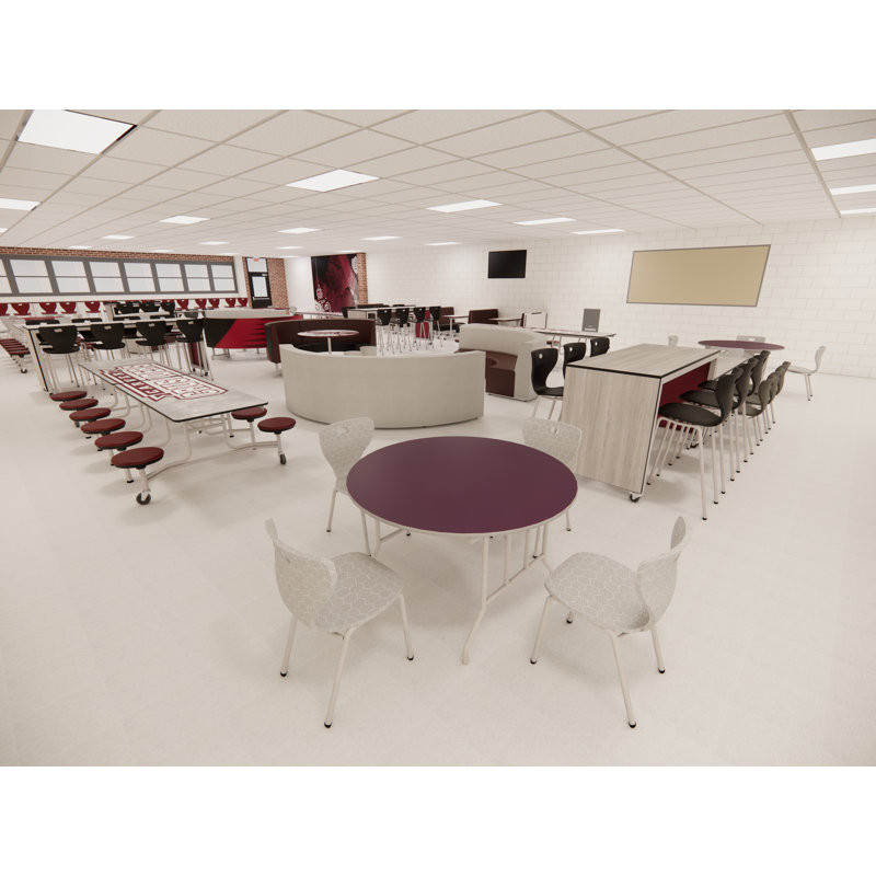 Table pliante - Contreplaqué - Rond, H 29 po x l 48 po x P 48 po
