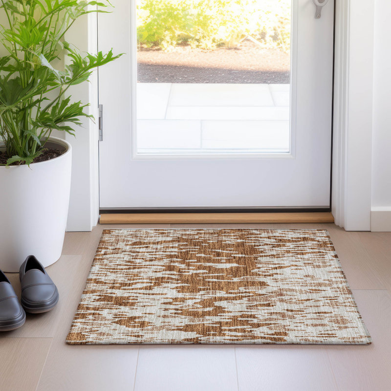 Tapis rectangulaire Aleighna avec envers antidérapant, Rectangle 1 pi 8 po x 2 pi 6 po