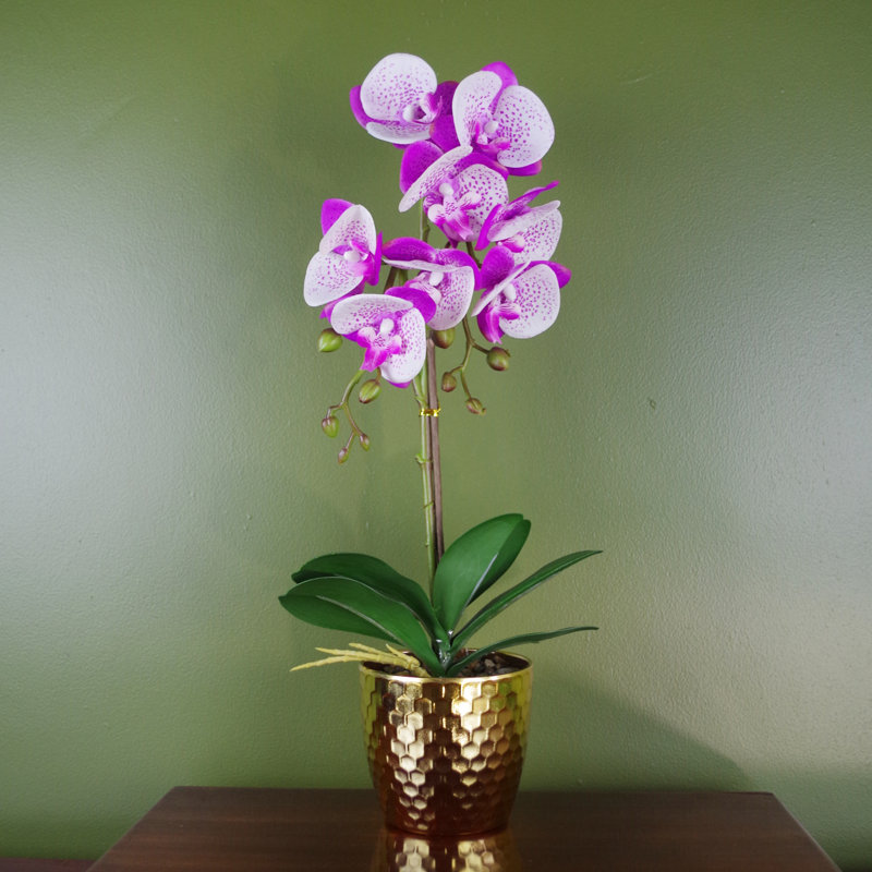 Plastic, Silk Artificial Arrangement in Pot